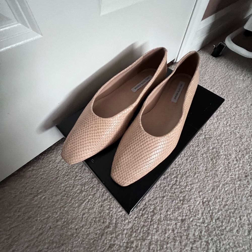 Faux Snakeskin Flats from Saks